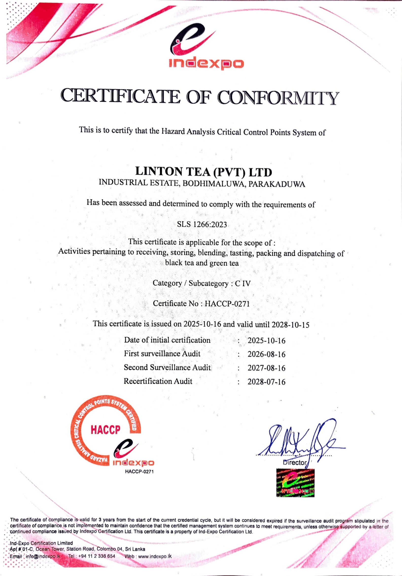 Certificate